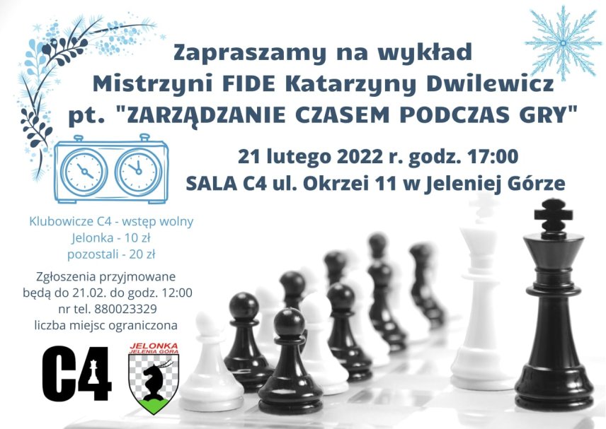 Wykład WFM Katarzyny Dwilewicz ''Jak zarządzać czasem podczas gry''